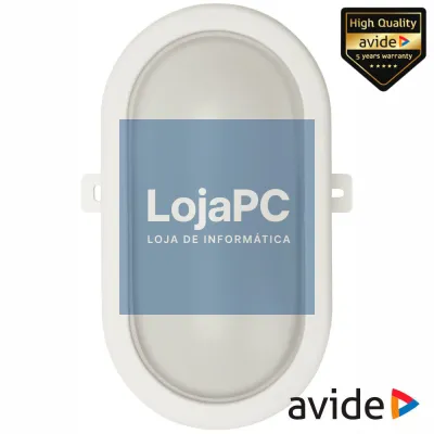 Painel Led Oval Aplique 12W IP54 600LM 4000K AVIDE