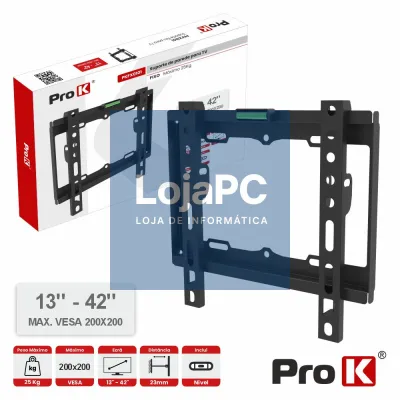 Suporte TV Fixo 13-42" 25kg Vesa 200x200 PROK