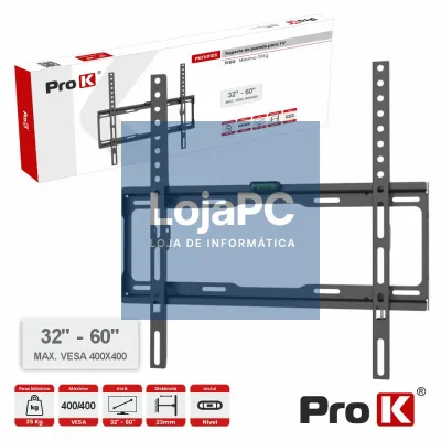 Suporte TV Fixo 32-60" 35kg Vesa 400x400 PROK