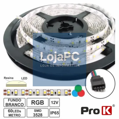 FITA 300 LEDS 3528 IMPERMEÁVEL RGB 12V 5M PROK