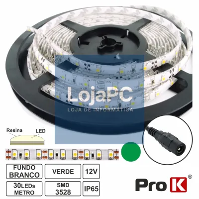 FITA 150 LEDS 3528 IMPERMEÁVEL VERDE 12V 5M PROK