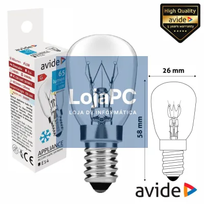 Lâmpada E14 15W 230V Frigorífico AVIDE