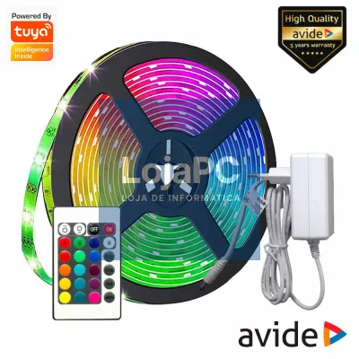 Fita 90 LEDS 5050 RGB 12V 3m IP20 C/ Control AVIDE