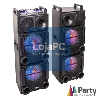 SISTEMA DE SOM COM USB, SD e BLUETOOTH 2 X 12 "/ 30CM 1200W