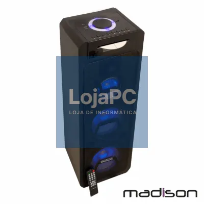Coluna Amplificada 400W FM/USB/BT LEDS MADISON