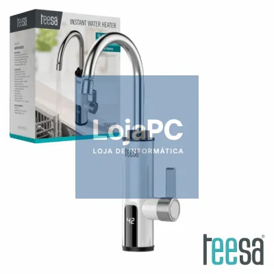 Torneira Elétrica Bancada 220V 3000W IPX4 Branco/Inox TEESA