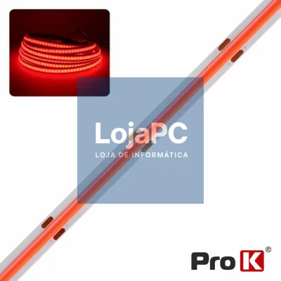 Fita COB 24V 16W/m Vermelho 10m IP44 PROK