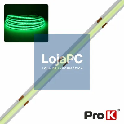 Fita COB 24V 16W/m Verde 10m IP44 PROK
