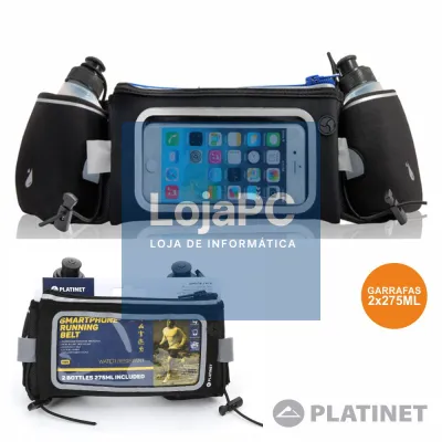 BOLSA DESPORTO CINTURA P/ TELEMÓVEL C/ 2 GARRAFAS PLATINET