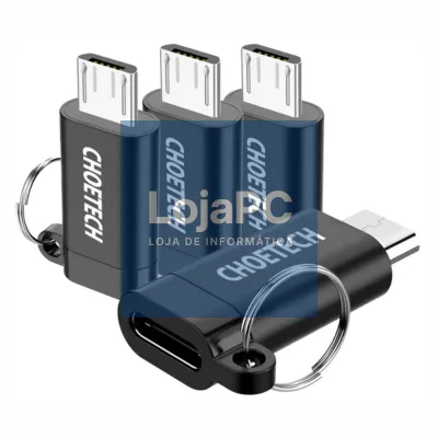Conjunto 4 Adaptadores USB-C Fêmea / MicroUSB Macho