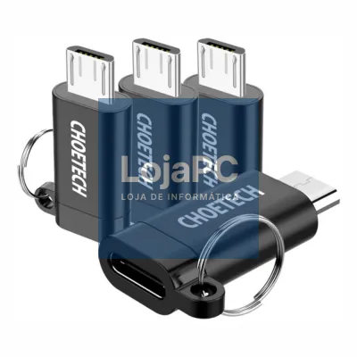 Conjunto 4 Adaptadores USB-C Fêmea / MicroUSB Macho