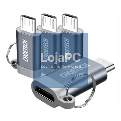 Conjunto 4 Adaptadores USB-C Fêmea / MicroUSB Macho
