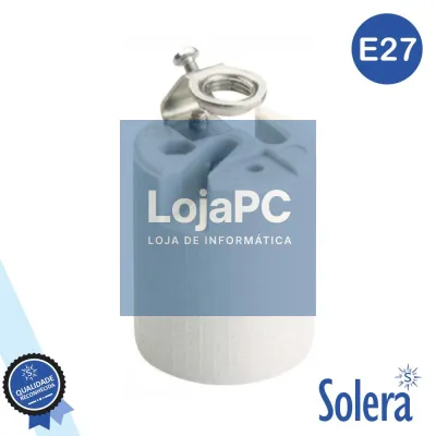 Casquilho P/ Lâmpada E27 Branco C/ Proteção SOLERA