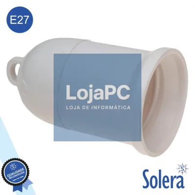 CASQUILHO P/ LÂMPADA E27 BRANCO SOLERA