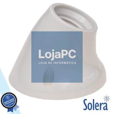 CASQUILHO P/ LÂMPADA E27 CURVO BRANCO SOLERA