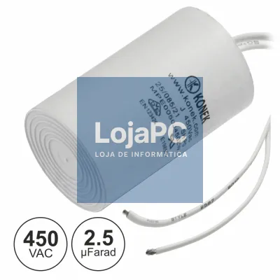 CONDENSADOR ARRANQUE 2.5uF 450V + TERRA C/ FIOS