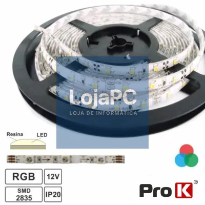 Fita 300 LEDS 2835 RGB 12V 5m PROK