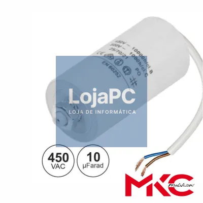 Condensador Arranque 10uF 450V C/ Fios
