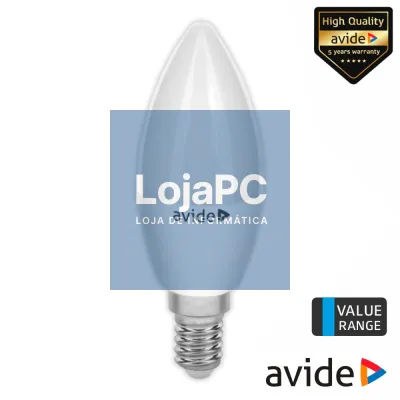 Lâmpada LED E14 Vela 3W 230V 6400K 260lm Value Range AVIDE