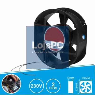 Ventoinha 230V 172x150x50mm 2 Fios