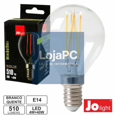 LÂMPADA E14 4W 230V FILAMENTOS GLOBO 2700K 510LM