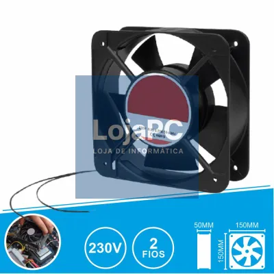 Ventoinha 230V 150x150x50mm 2 Fios