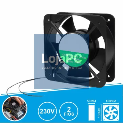 Ventoinha 230V 150x150x50mm 2 Fios