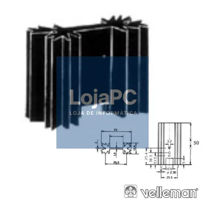 DISSIPADOR DE CALOR TO220 6ºC/W VELLEMAN