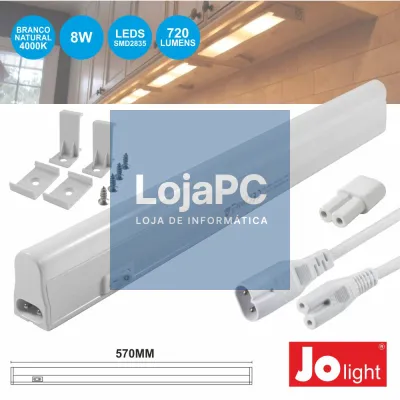 ARMADURA LED 8W 570MM IP20 BRANCO NATURAL 720LM JOLIGHT