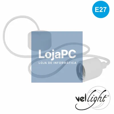SUPORTE PARA LÂMPADA E27 BRANCO CABO 1.4M