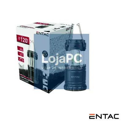 Lanterna LED  P/ Campismo 3W 120lm C/ Painel Solar IP54