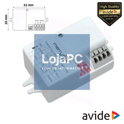 DETECTOR DE MOVIMENTOS MICRO-ONDAS P/ PAINEL LED IP66 AVIDE