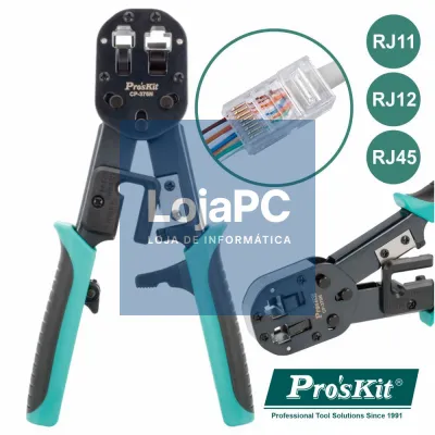 ALICATE DE CRAVAR RJ45/RJ11/RJ12 PASSANTE PROSKIT