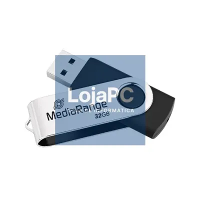 PENDRIVE 32GB USB 2.0 MEDIARANGE SILVER-BLACK