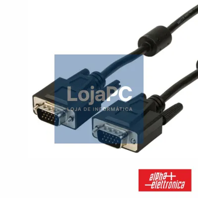 Cabo VGA Macho HD 15p / Macho HD 15p 3m Preto ALPHA
