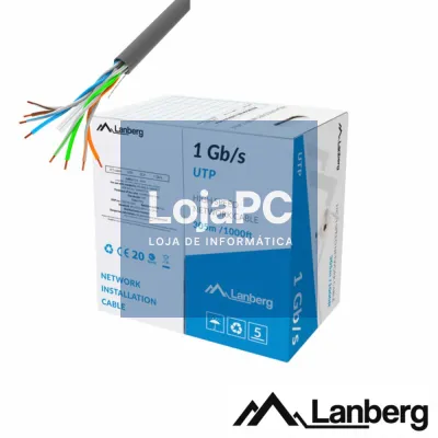 Cabo UTP CAT6 4xAWG23 305m Cinzento LANBERG