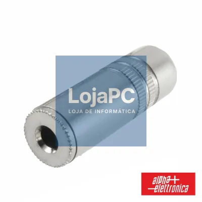 FICHA JACK 3.5MM FÊMEA MONO NIQUELADA C/ GUARDA CABO