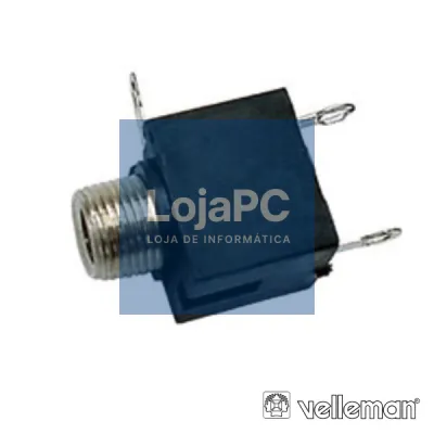 FICHA JACK 3.5MM FÊMEA P/CHASSIS PRETO MN