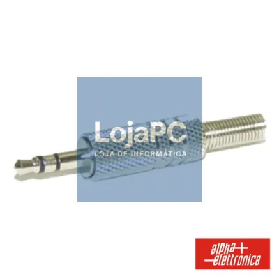 FICHA JACK 3.5MM MACHO STÉREO C/ PROTEÇÃO