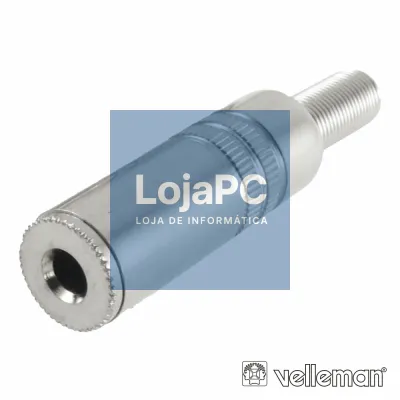 FICHA JACK 3.5MM FÊMEA ST NIQUELADA C/ GUARDA CABO