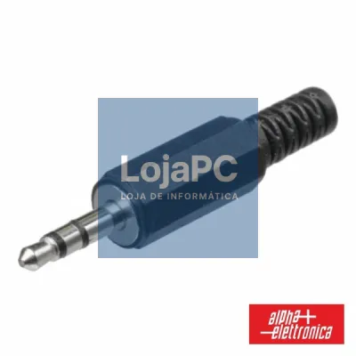 FICHA JACK 3.5MM MACHO ST C/ PROTEÇÃO DE CABO