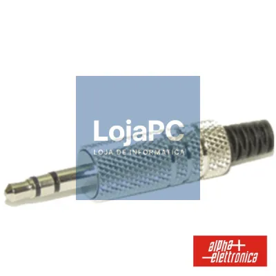 FICHA JACK 3.5MM MACHO STÉREO C/ PROTEÇÃO