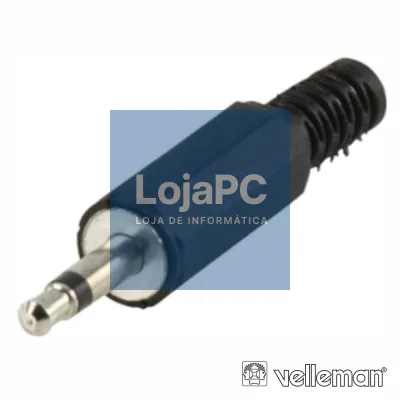 FICHA JACK 3.5MM MACHO MN PLÁSTICO C/ PROTEÇÃO VELLEMAN