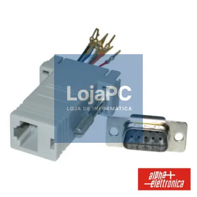 FICHA ADAPTADORA RJ45  / D 9P MACHO