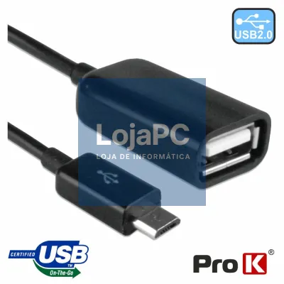 ADAPTADOR USB-A 2.0 FÊMEA / MICRO USB-B MACHO OTG