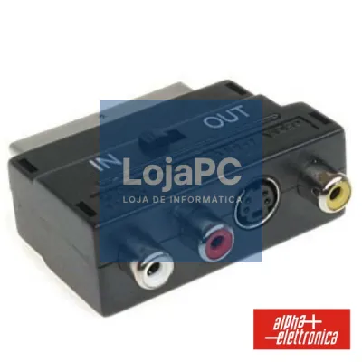 FICHA ADAPTADORA SCART 21P / 3RCA SVHS IN/OUT
