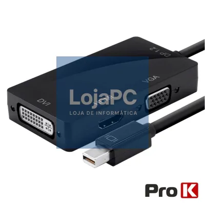 ADAPTADOR MINI DISPLAYPORT MACHO / DVI+HDMI+VGA PROK