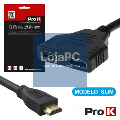 ADAPTADOR HDMI 1 ENTRADA 2 SAÍDAS SLIM  PROK