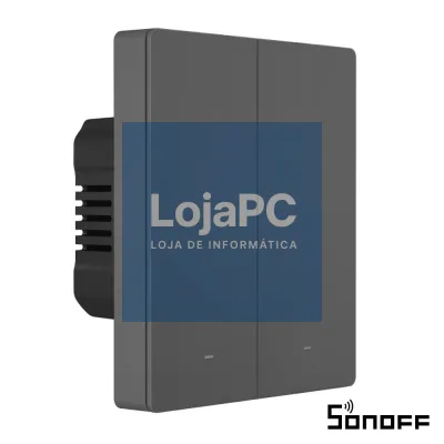 Interruptor Parede Duplo Encastrar WiFi+RF 2 Gang SONOFF
