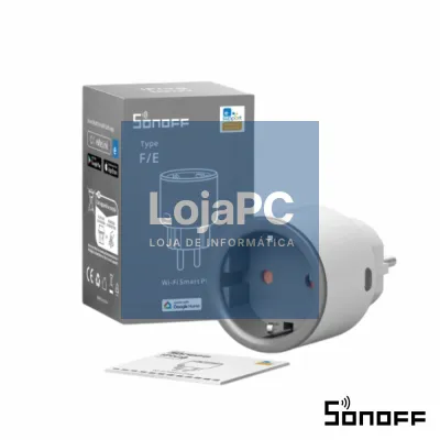 Ficha Elétrica Adaptadora 1x Schuko Inteligente WiFi SONOFF
